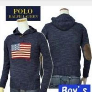 Vintage Polo Ralph Lauren Hooded Sweater Boys L